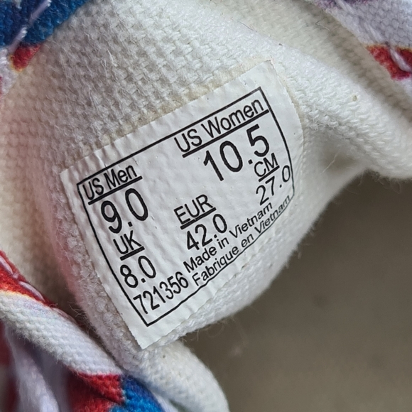 Vans US m9.0 w10.5 American Flag Unisex Red White Blue USA Sneakers - Picture 15 of 16